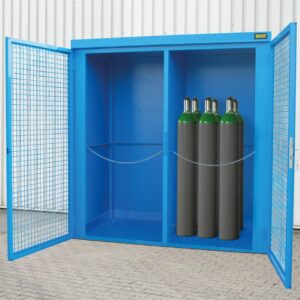 Gasflessencontainer met vuurbestendige wanden en dak