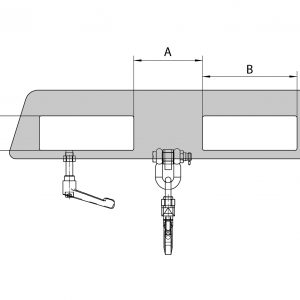 Crochets porte charge - Charge adm 7500 kg