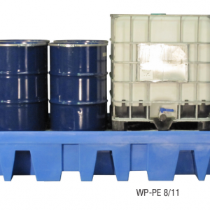 Bac de rétention pour 8 x 200 l fûts ou 2 IBC's avec palette PE