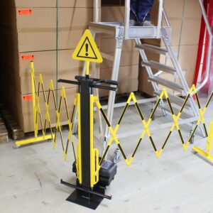 Uittrekbare barrière met handige trolley