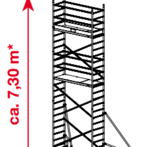 Echafaudage Protec - Hauteur du plate-forme: 5300 mm