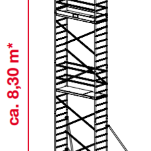 Mobiele rolsteiger ProTec - platformhoogte: 6300 mm