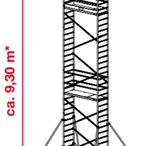 Mobiele rolsteiger ProTec - platformhoogte: 7300 mm