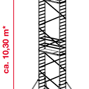 Echafaudage Protec - Hauteur du plate-forme: 8300 mm