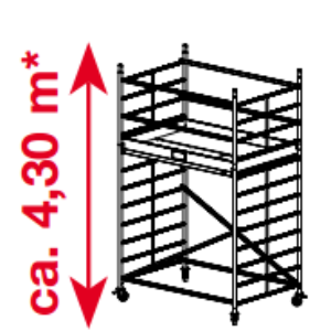 Echafaudage ProTec XXL - Hauteur du plate-forme: 2300 mm