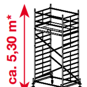 Mobiele rolsteiger ProTec XXL - platformhoogte: 3300 mm