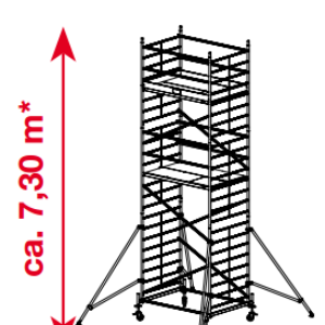 Mobiele rolsteiger ProTec XXL - platformhoogte: 5300 mm