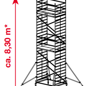 Echafaudage ProTec XXL - Hauteur du plate-forme: 6300 mm