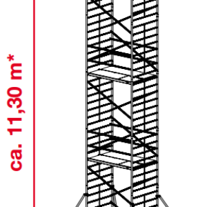 Echafaudage ProTec XXL - Hauteur du plate-forme: 9300 mm